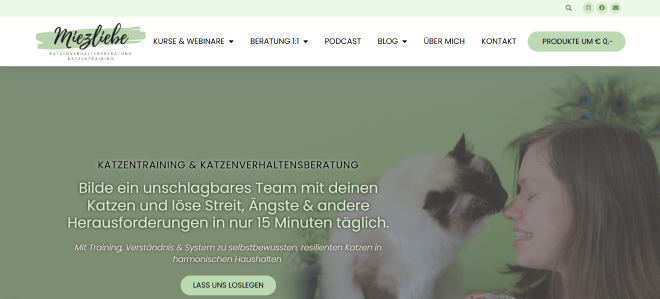 Miezliebe Webseite